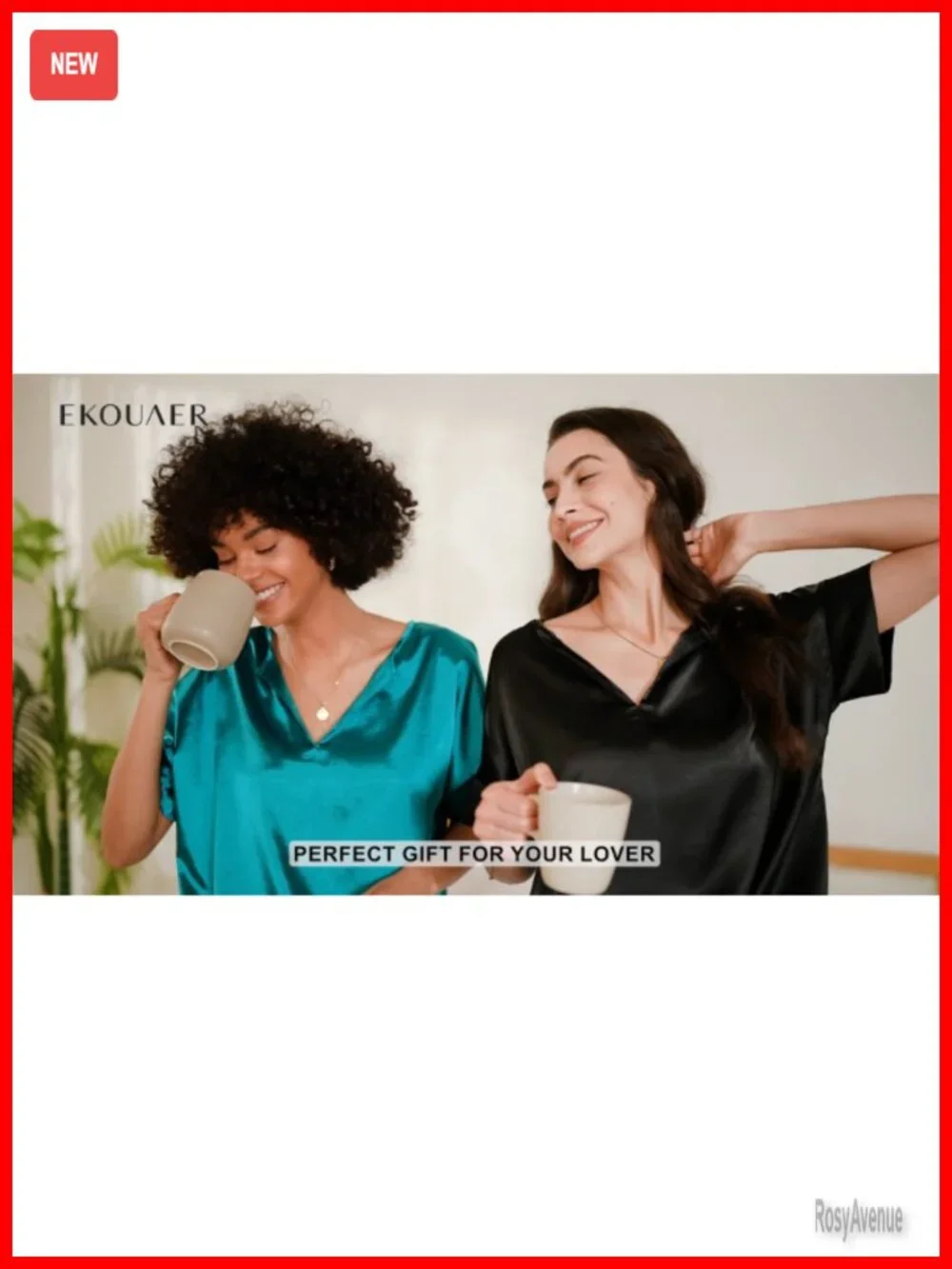 Women's Satin Pajama Set Short Sleeve V Neck Shirt with Long Pant Soft